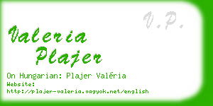 valeria plajer business card