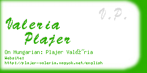 valeria plajer business card